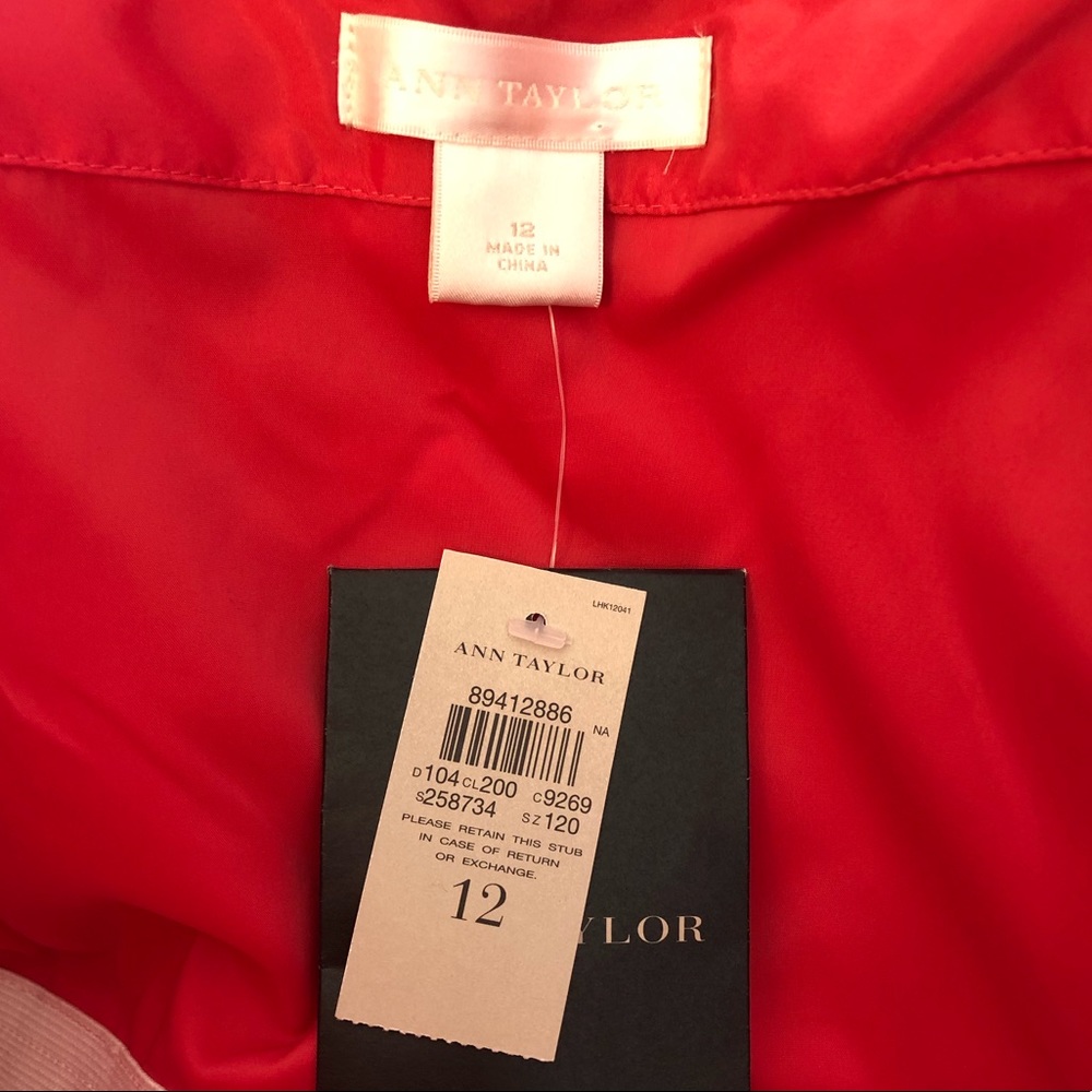 NWT Ann Taylor 100% Silk Georgette Strapless Dress - Picture 5 of 6